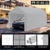 LZQ Carport Tent Garage 3 x 6 m with PE Cover, Roof Reinforcement, Removable Sidewalls and Ground Frame view 4