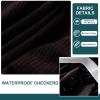 SYLC 2-Piece Waterproof RV Cushion Cover Set, Checkered Dark Café, Rectangular L view 4