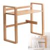 Bamboo Desk Organizer and Bookshelf, Versatile Storage Display for Dorm, Office, and Home, 76 x 19.5 x 39 cm view 1