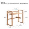 Bamboo Desk Organizer and Bookshelf, Versatile Storage Display for Dorm, Office, and Home, 76 x 19.5 x 39 cm view 3