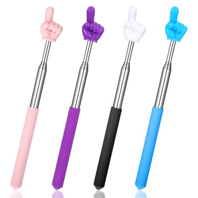 4-Pack Retractable Finger-Shaped Telescoping Teacher Pointers