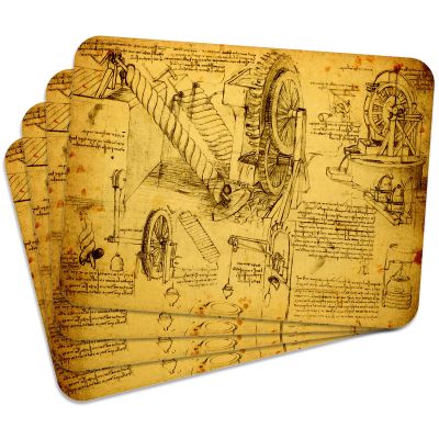 MG Design Set of 4 Cork Placemats – Ancient Map, 30 x 40 cm