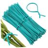 1000 Flexible Green Plant Twist Ties, Galvanized Iron Wire view 1