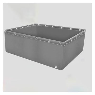 Robust Aquaculture Water Tank with Drain Valve, Foldable 0.5 mm PVC Tarpaulin Pond