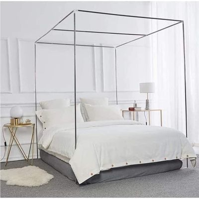 Stainless Steel Mosquito Net Frame for Canopy Beds, Fits Twin, Double, King and Super King Beds, 30 mm, 1 × 2 m, Classic Design, Insect Barrier, Durable and Stylish