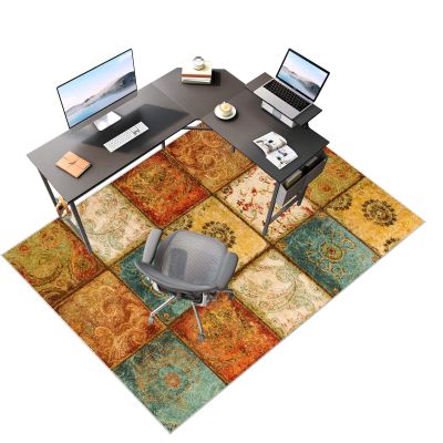 Laegnfho 70 x 120 cm Floor Protection Mat for Hard Floors and Carpet, Non-Slip Rectangular Chair Mat