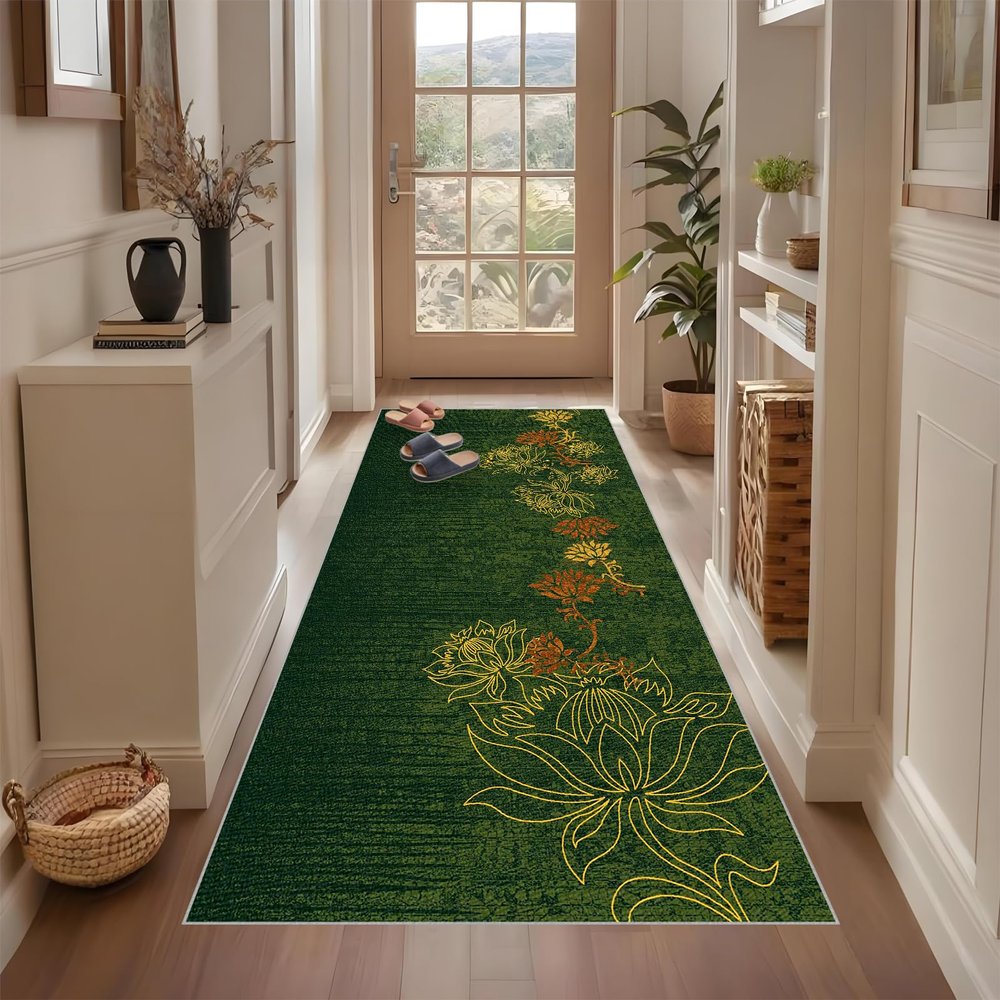 Qemgrste Non-Slip Kitchen Runner Rug, Washable Hallway Carpet, 70 x 240 cm