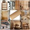 Rattan Webbing Roll for Furniture, 40 x 100 cm, Woven Plastic Rattan Roll for Caning Projects and Home Decor, Brown view 2