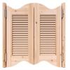 SKINPA Solid Wood Double Swing Doors, Rustic Two-Way Design, Customizable (W100 x H90 cm) view 1