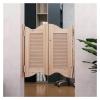 SKINPA Solid Wood Double Swing Doors, Rustic Two-Way Design, Customizable (W100 x H90 cm) view 4
