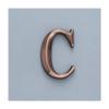 YINLUCK 1-Piece Self-Adhesive Door Letter Plate, Reddish Bronze, 5 cm, ABS Plastic, Rust-Resistant, Letter C view 1