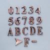 YINLUCK 1-Piece Self-Adhesive Door Letter Plate, Reddish Bronze, 5 cm, ABS Plastic, Rust-Resistant, Letter C view 2