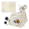 MG Design Set of 8 Cork Placemats, Leaf Deco Gold, 30 x 40 cm view 4
