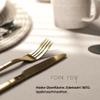 FORK YOU Matte Gold Flatware Set, 20-Piece for 4 view 2