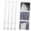 OUNONA 4-Pack Adjustable Tension Rods, White Plastic, No Drilling view 4