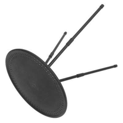 Compact Round Folding Table, Black, ABS and Carbon Steel