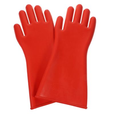 VILLCASE 1 Pair Red High-Voltage Rubber Electrical Gloves
