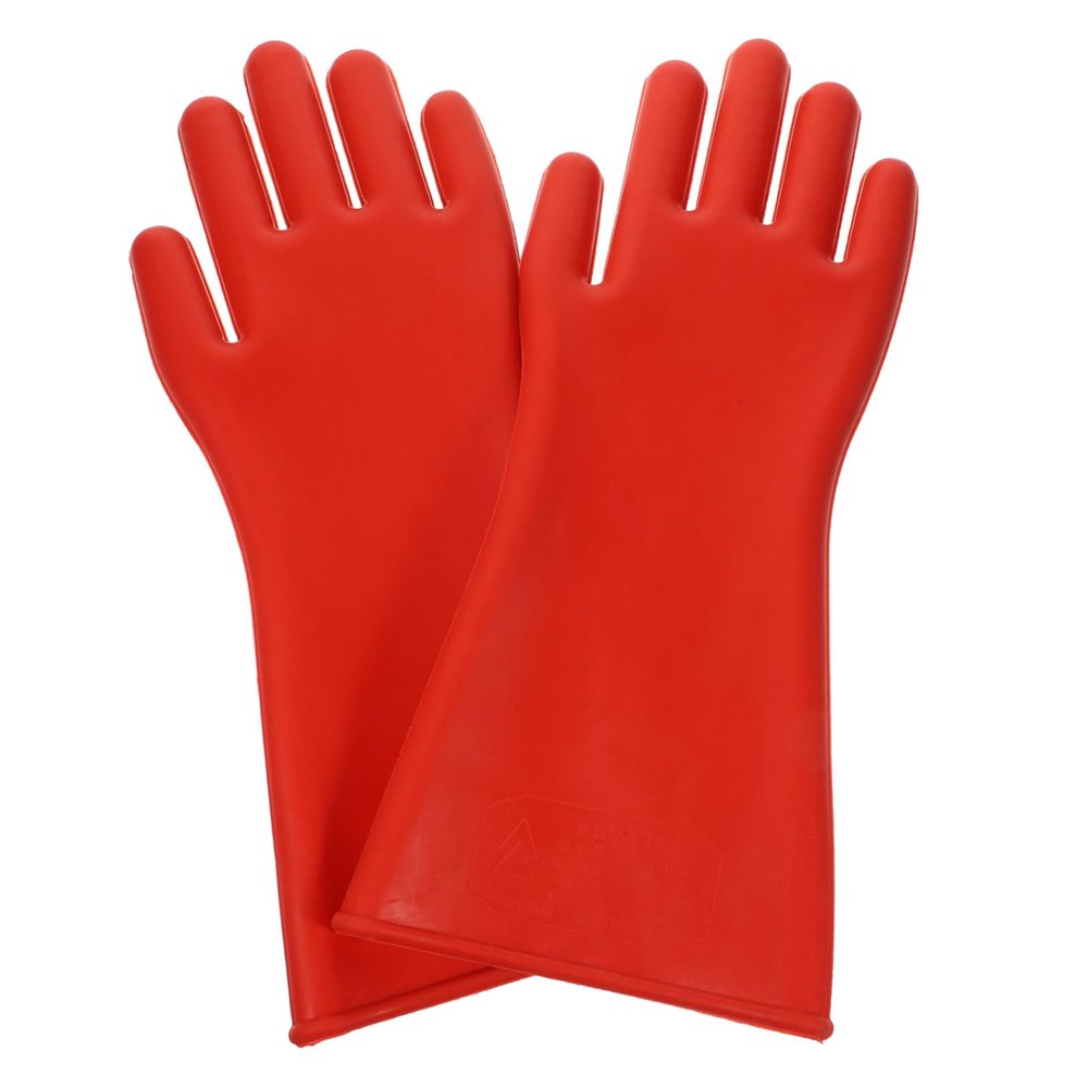 VILLCASE 1 Pair Red High-Voltage Rubber Electrical Gloves