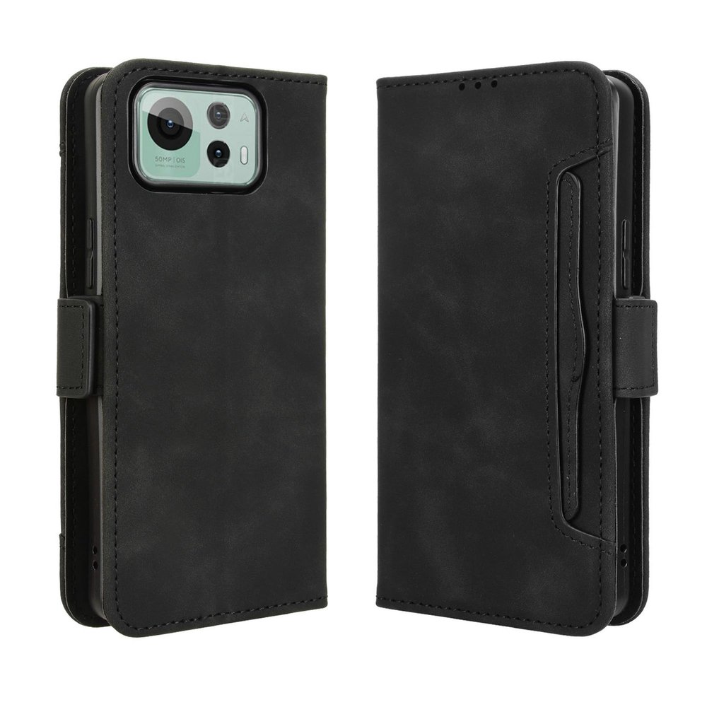 Lucyliy Case for Asus Zenfone 12 Ultra, PU Leather Flip Cover, Black