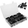 Mountable Black Cable Clips, 200 Pieces, Plastic and Nylon view 1