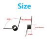 Straight Torsion Spring, 5-Piece Ring, 65Mn Steel, V-Shaped Spring Wire, 1.4 mm Diameter, 60/90/120/180° Angles (12.6 mm, 120°; 14 mm) view 2