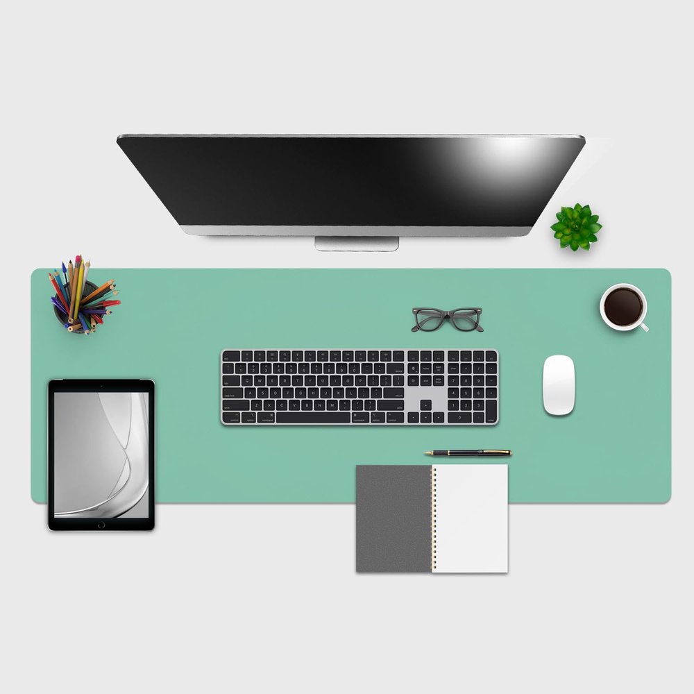 Giallobus Vinyl Desk Pad, Aqua, 120 x 40 cm