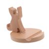 KOMBIUDA Wooden Cat-Shaped Phone Holder, Non-Slip Desktop Stand view 1