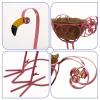 Aymzbd 2-Piece Flamingo Planter Stand Set view 2