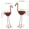 Aymzbd 2-Piece Flamingo Planter Stand Set view 3