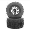 TOQPCZA RC Wheels and Tires for 1/10 RC Model Monster Trucks, 129 x 66 mm, 12 mm Adapter, 4-Piece Set view 3