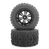 TOQPCZA RC Wheels and Tires for 1/10 RC Model Monster Trucks, 129 x 66 mm, 12 mm Adapter, 4-Piece Set view 4