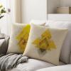 50 x 50 cm Cushion Covers, 2-Pack, Beige/Yellow Velvet, Water-Resistant Outdoor Covers view 4