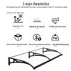 Door Awning, Waterproof with UV Protection, Easy to Install, 80 x 120 cm view 2