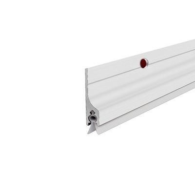 Metal Door Bottom Draft Stopper, Aluminum Mouse-Proof Door Seal, White, 2.85 x 3.6 cm