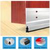 Metal Door Bottom Draft Stopper, Aluminum Mouse-Proof Door Seal, White, 2.85 x 3.6 cm view 3