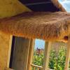 Synthetic Palm Thatch Roof Bundle, Tiki Bar Grass, Decorative Thatch Roll, Party Fence Panel (1 x 6 m, Yellow) view 2