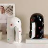 yixinzi-2024 Ceramic Tissue Box with Side Opening, Gemstone Design, Black view 3