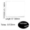 Transparent Plastic Sheets, 300 x 300 mm, 1-Piece, 10 mm Thick (20 mm Thickness) view 2