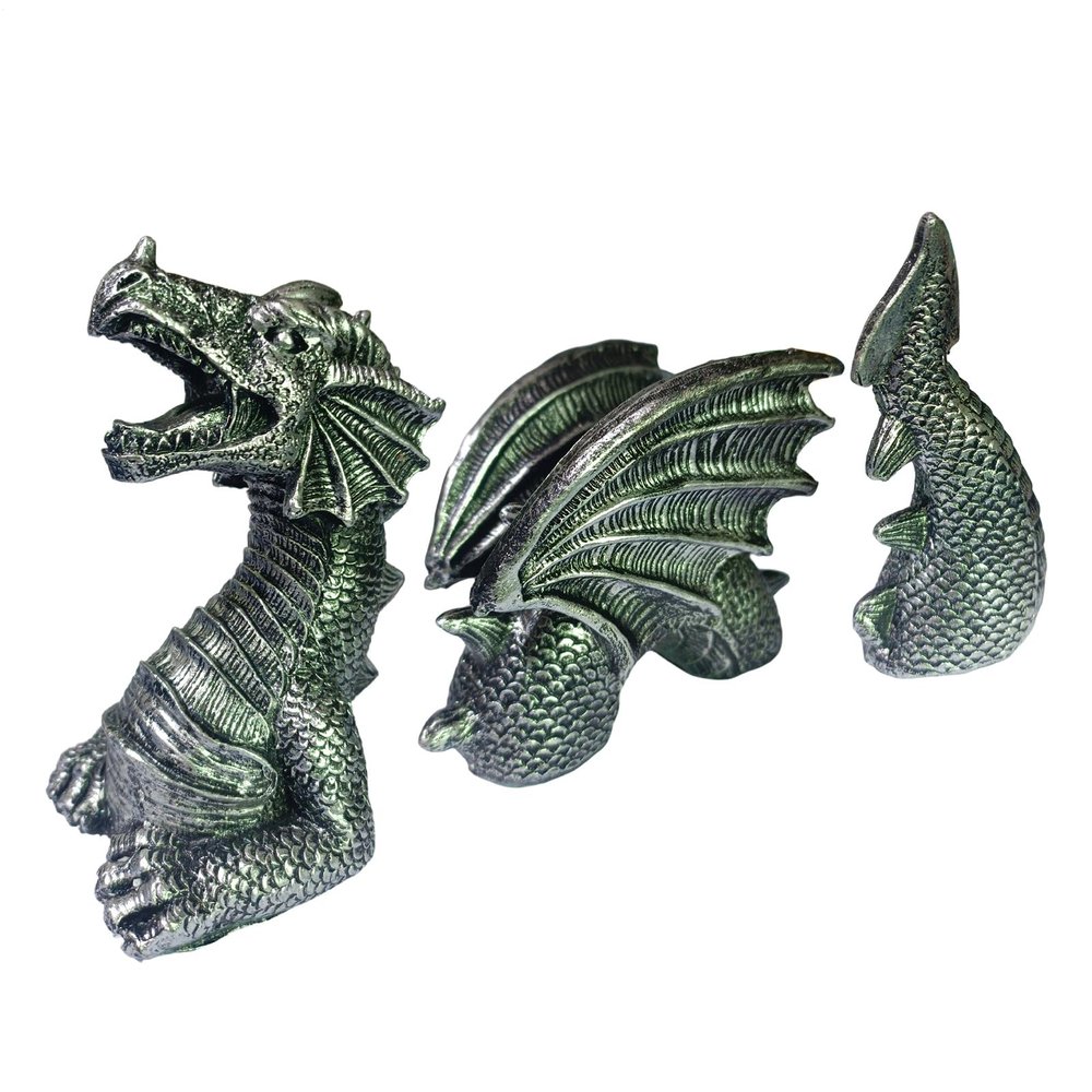 Gothic Dragon Sculpture with Three Sections