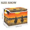 famyily Western Cowgirl Under-Bed Storage Container with Lid Handle view 3