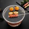 JHSDHYD 24 cm Round Stainless Steel Folding Grill Basket view 3