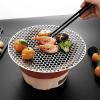 JHSDHYD 24 cm Round Stainless Steel Folding Grill Basket view 4
