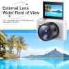 VELATEMOR 5K Digital Camera, 75 MP, 18x Digital Zoom, AI Autofocus, Wi-Fi, 128G view 3