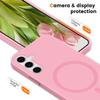 MBSLFY Magnetic Phone Lanyard Case for Samsung Galaxy A55, MagSafe-Compatible Case with Detachable Strap, Shockproof Protective Case, Pink view 3