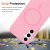 MBSLFY Magnetic Phone Lanyard Case for Samsung Galaxy A55, MagSafe-Compatible Case with Detachable Strap, Shockproof Protective Case, Pink view 4