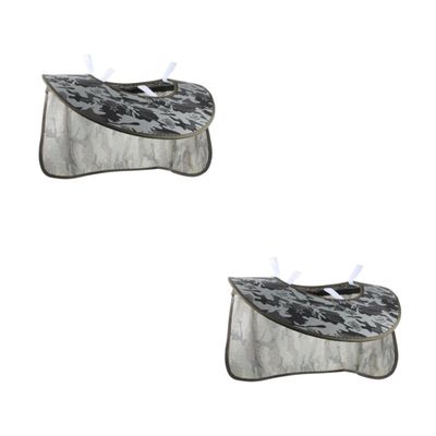 Housoutil 2-Pack Camouflage Hard Hat Neck Shades, Denim Mesh Sun Protection