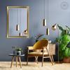 CLAMARO Neo Collage Wall Mirror 65 x 65 cm, Gold, 38 mm Wood Frame view 2