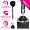 Target Japan Black Marque Chaos 2.0 21G Steel Tip Darts with K-Flex, Leonard Chai view 4