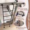 LIUWOPA Heavy-Duty 279.4 cm Metal Loft Ladder for Attics and Basements view 3