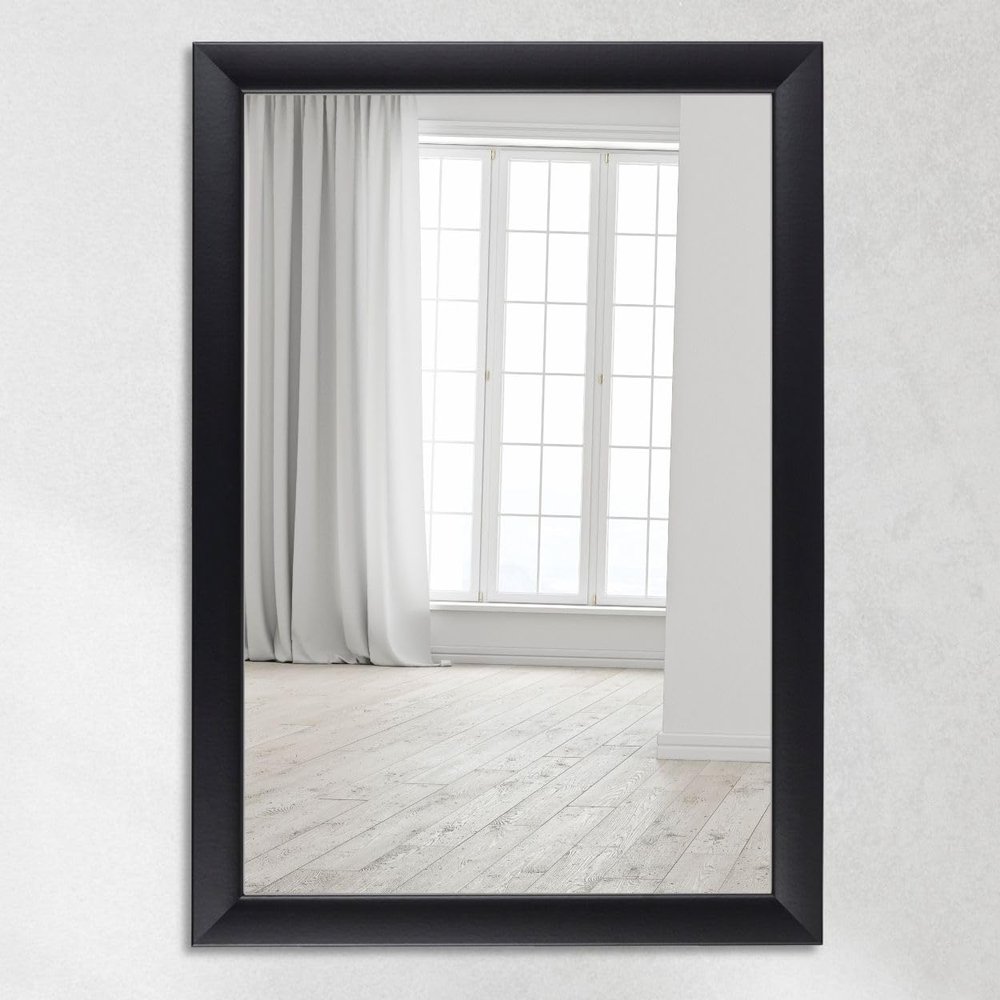 CLAMARO Neo Collage Wall Mirror 55 x 120 cm, Matte Black, 38 mm Wood Frame